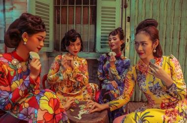 Sài Gòn xưa trên áo dài